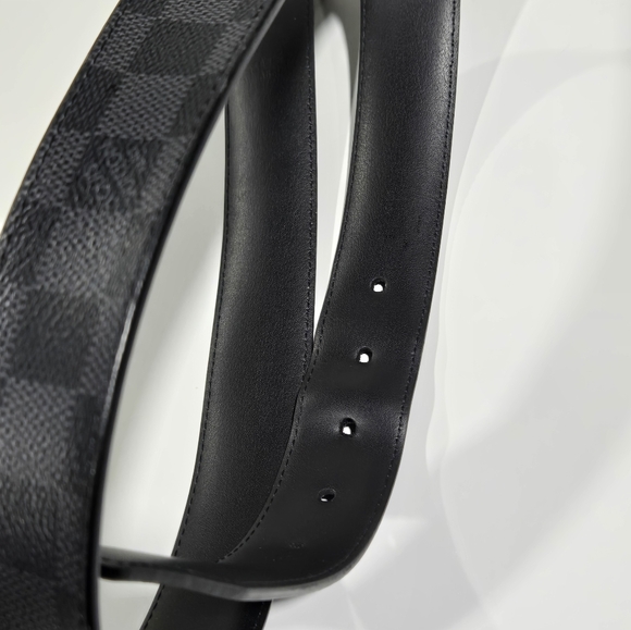 LOUIS VUITTON Sz 36 Belt M/L Sanctuary Force Damier Graphite Black Mens 32"-36". - Picture 8 of 16